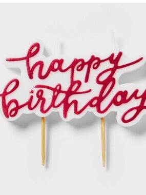 Hot Pink Happy Birthday Candle - Spritz™ NEW in box